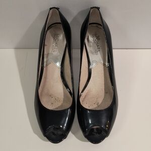 Michael Kors Women's 8 Black Leather Heels